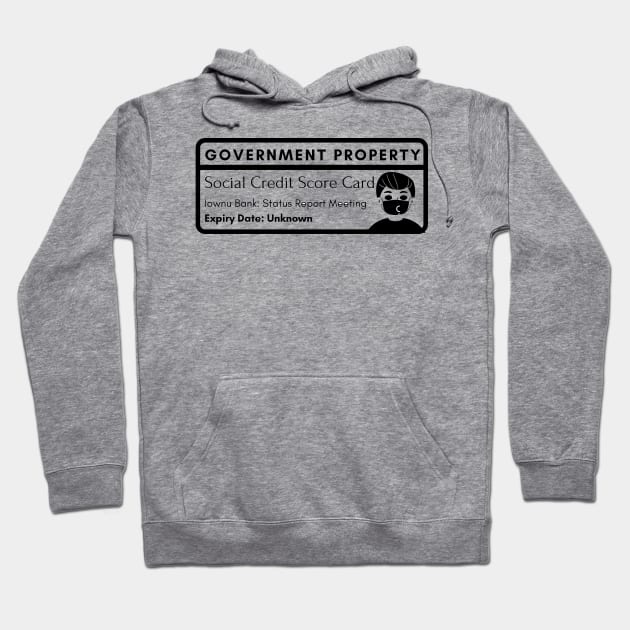 Social Credit Score Card Man #1 Hoodie by Onallim